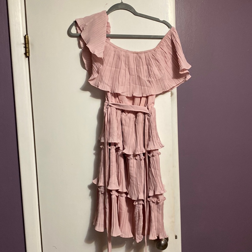Pink mini dress